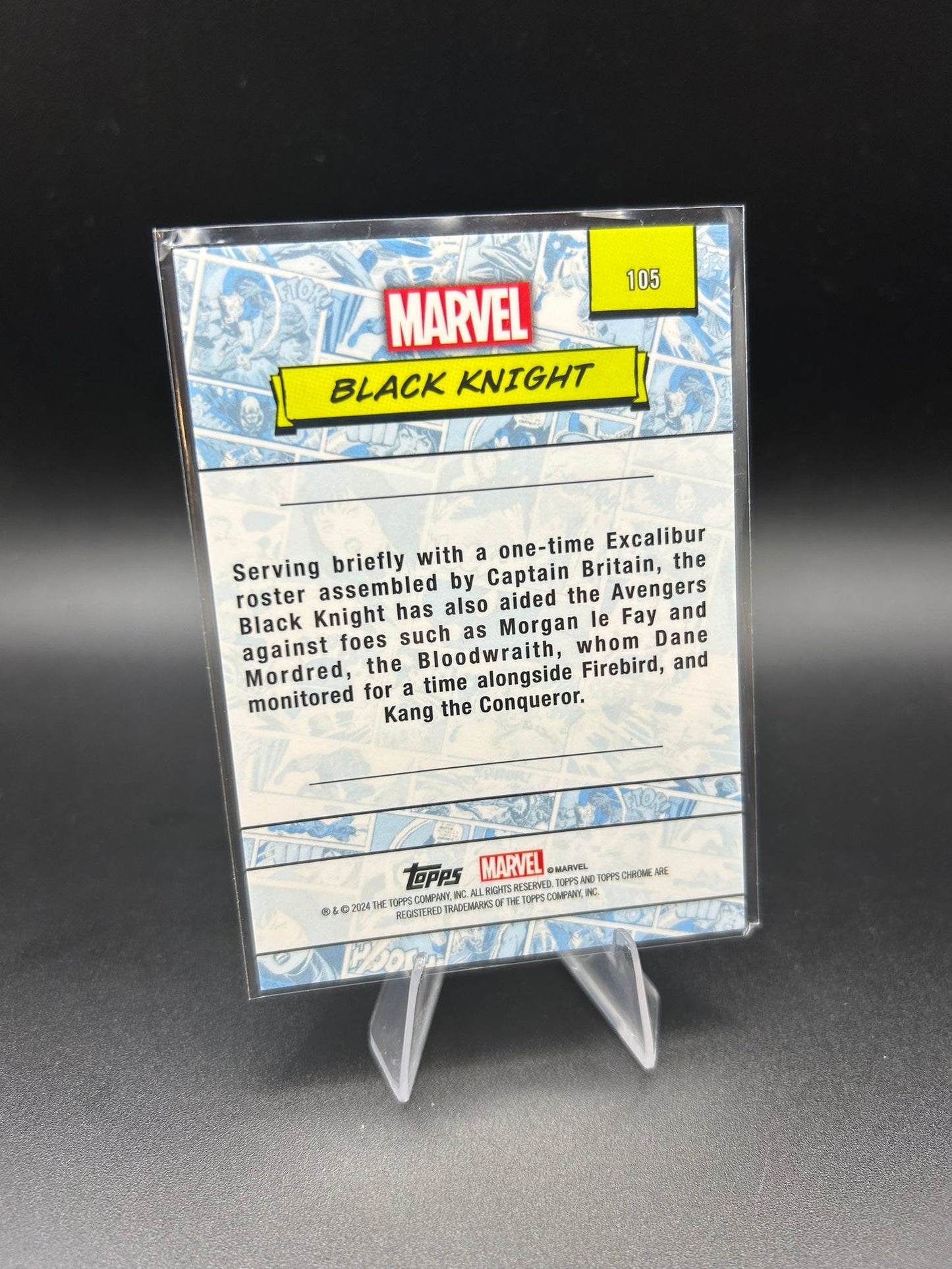 2024 Topps Chrome Marvel Black Knight Sapphire Base