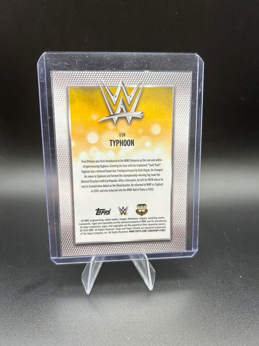 2026 WWE Topps Chrome Typhoon /50 Gold Wave