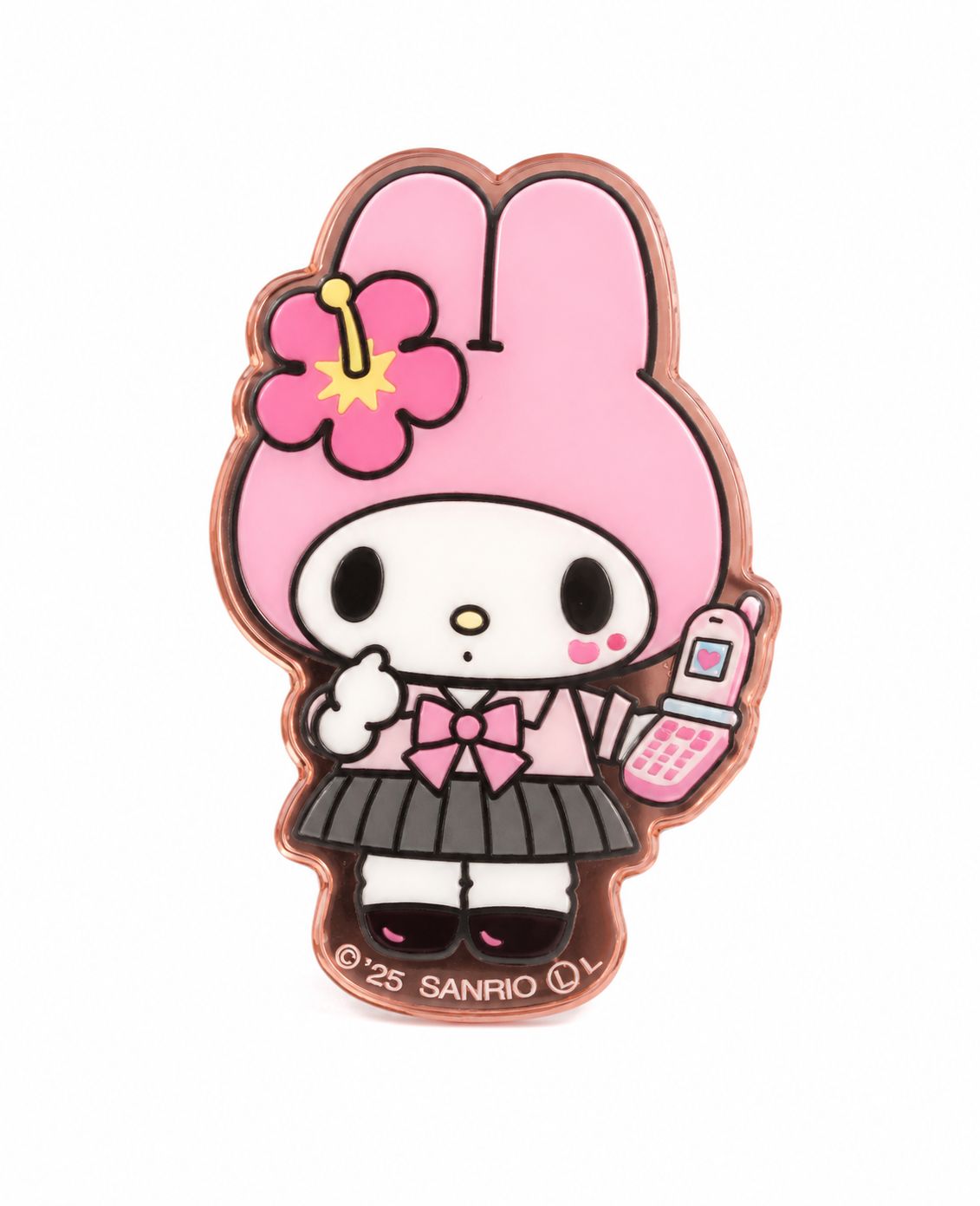 Melody Holo Schoolgirl Acrylic Japanese Sanrio Badge