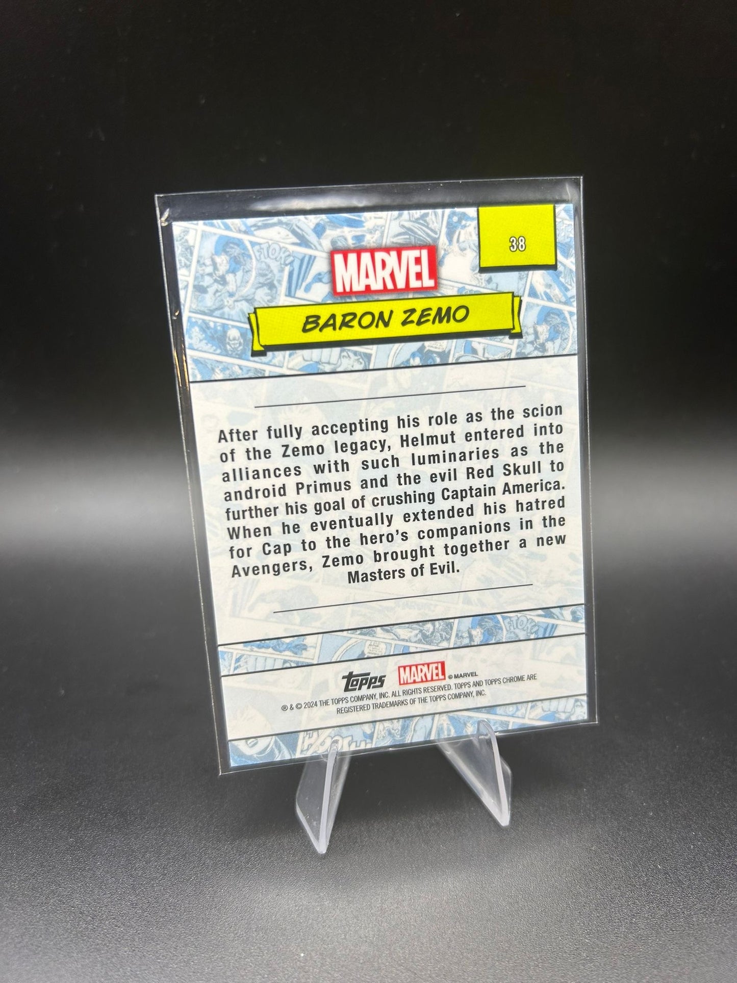2024 Topps Chrome Marvel Baron Zemo Sapphire Base