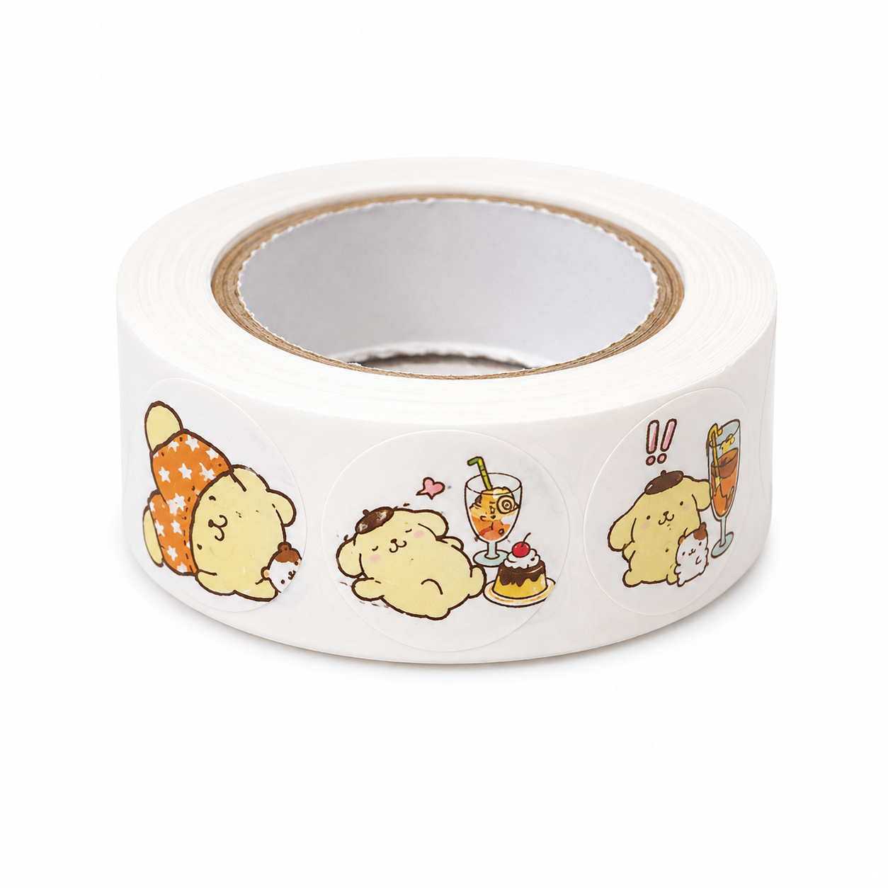 Pastel PomPomPurin Squares 500pc Sanrio Sticker Reel