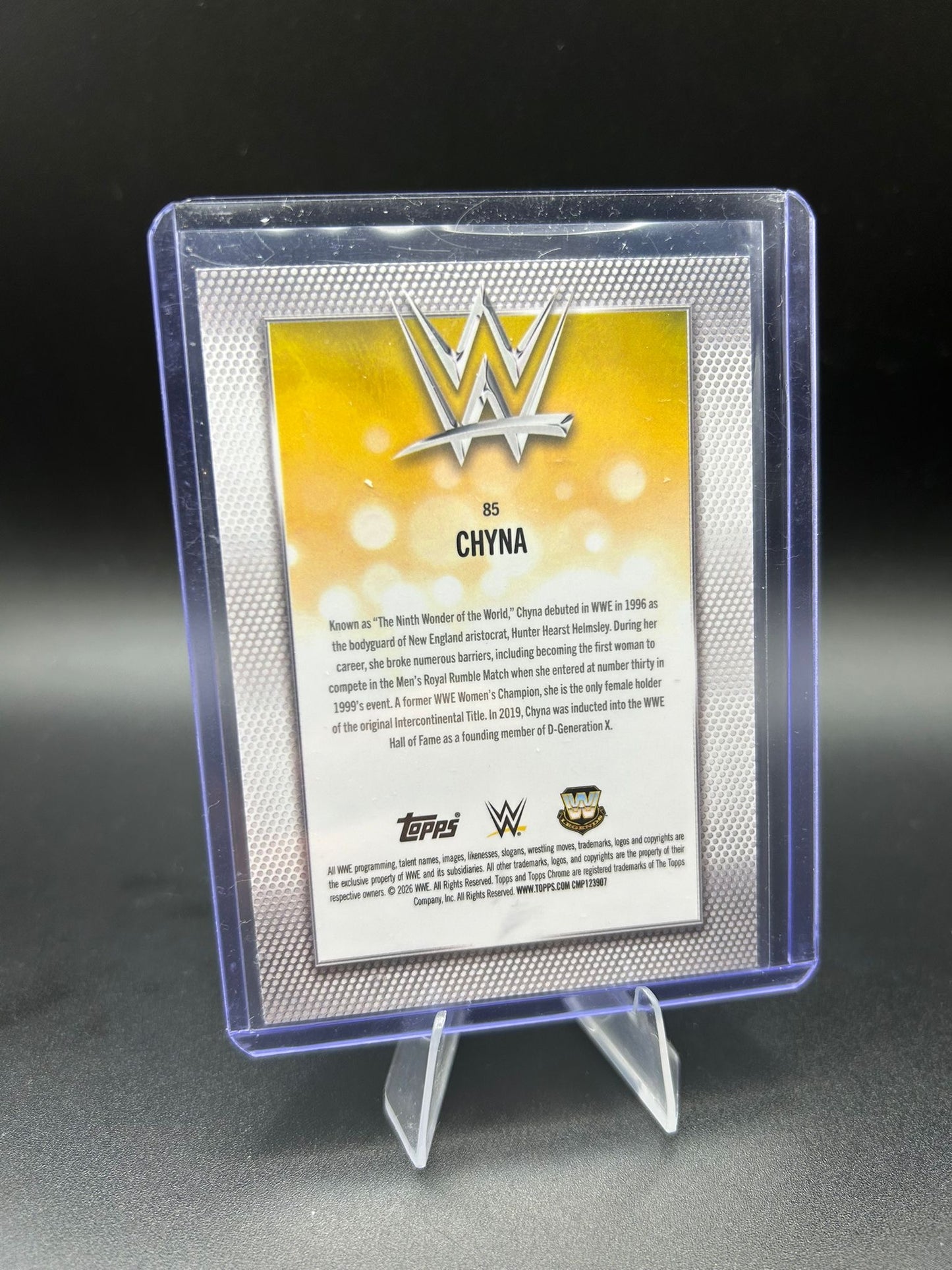 2026 WWE Topps Chrome Chyna /250 Pink Wave