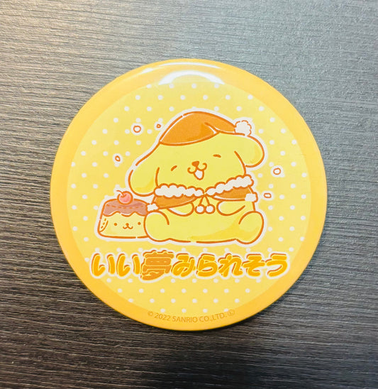 PomPomPurin 2022 6.5cm Japanese Sanrio Badge