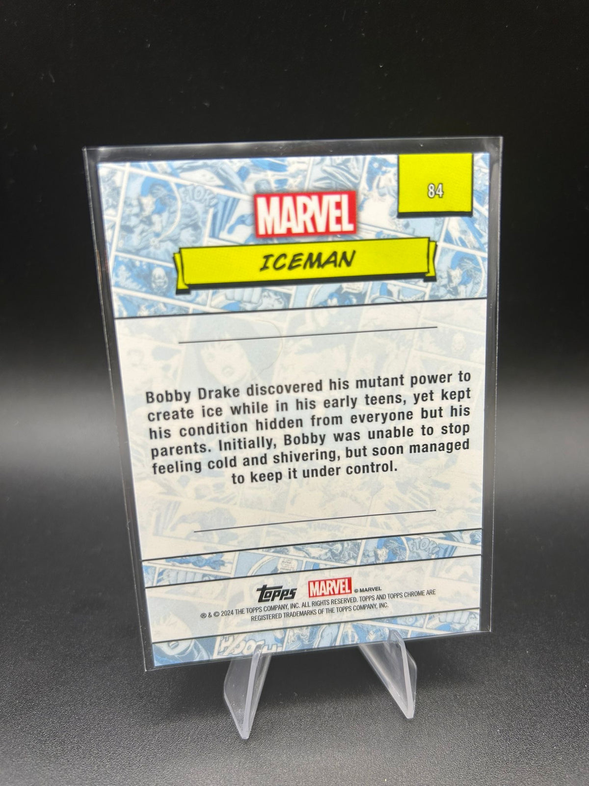 2024 Topps Chrome Marvel Iceman Sapphire Base