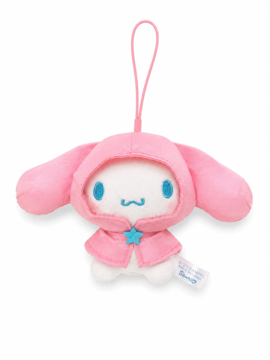 Cinnamoroll Pink Raincoat Japanese Sanrio Plush Keychain