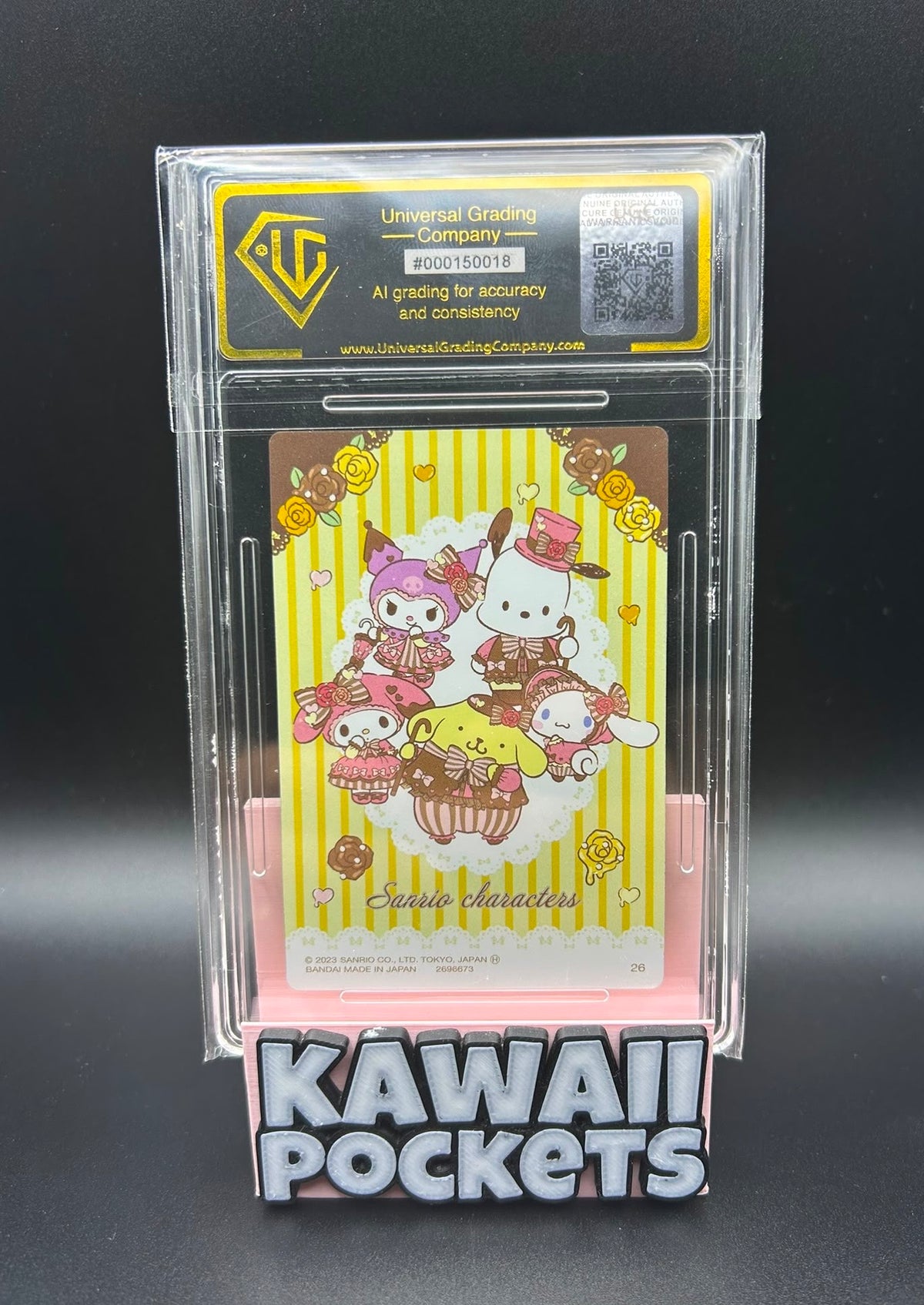 2023 Bandai PomPomPurin Vol.4 | No.26 Japanese Sanrio Wafer Card UGC Graded 10 Slab