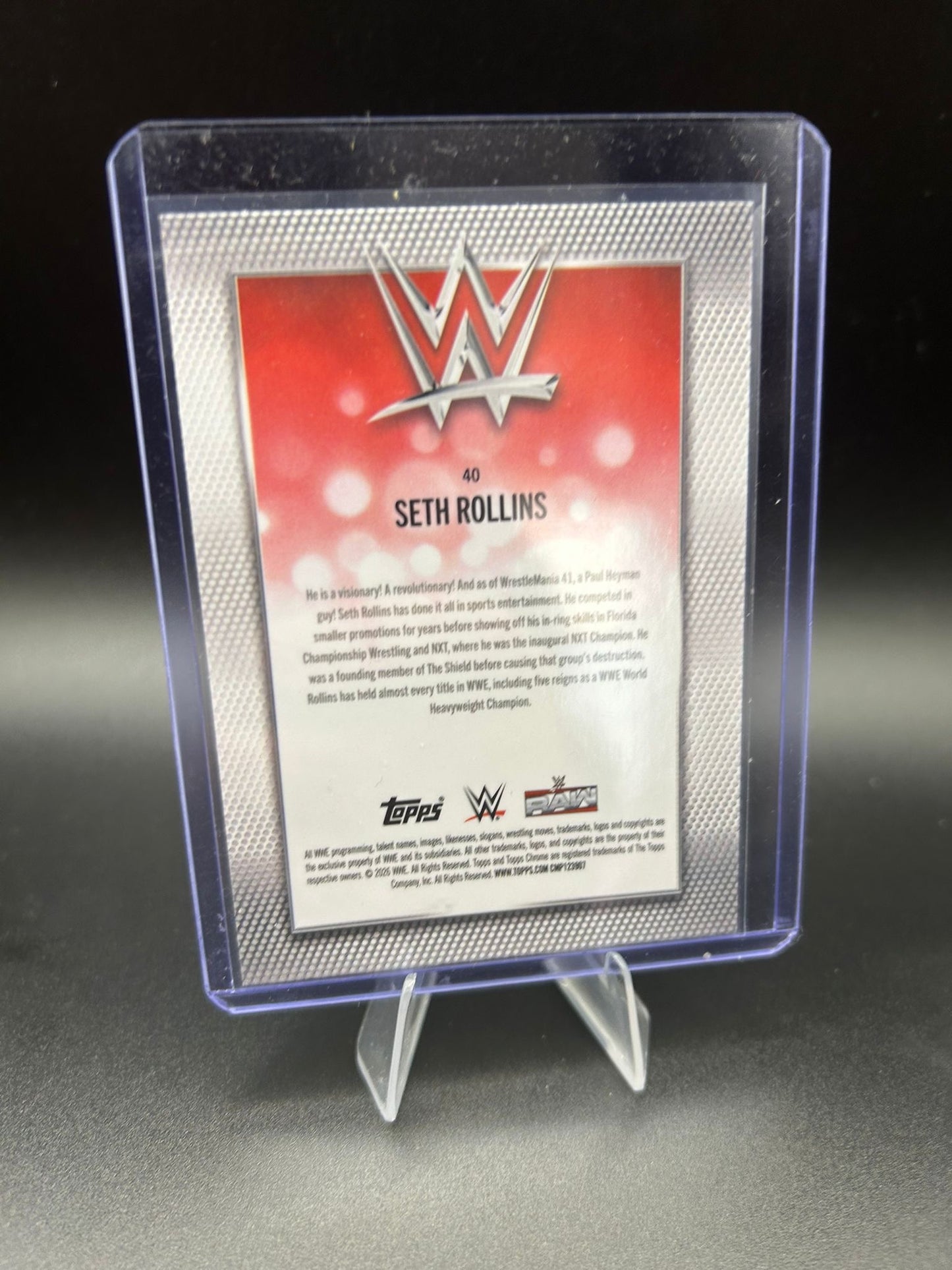 2026 WWE Topps Chrome Seth Rollins /250 Pink Wave