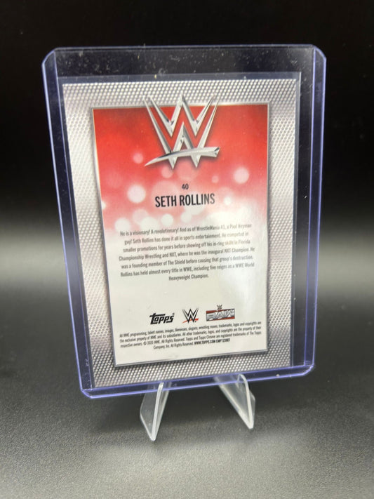 2026 WWE Topps Chrome Seth Rollins /250 Pink Wave