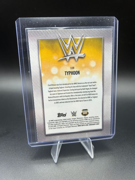 2026 WWE Topps Chrome Logofractor Typhoon /99 Green