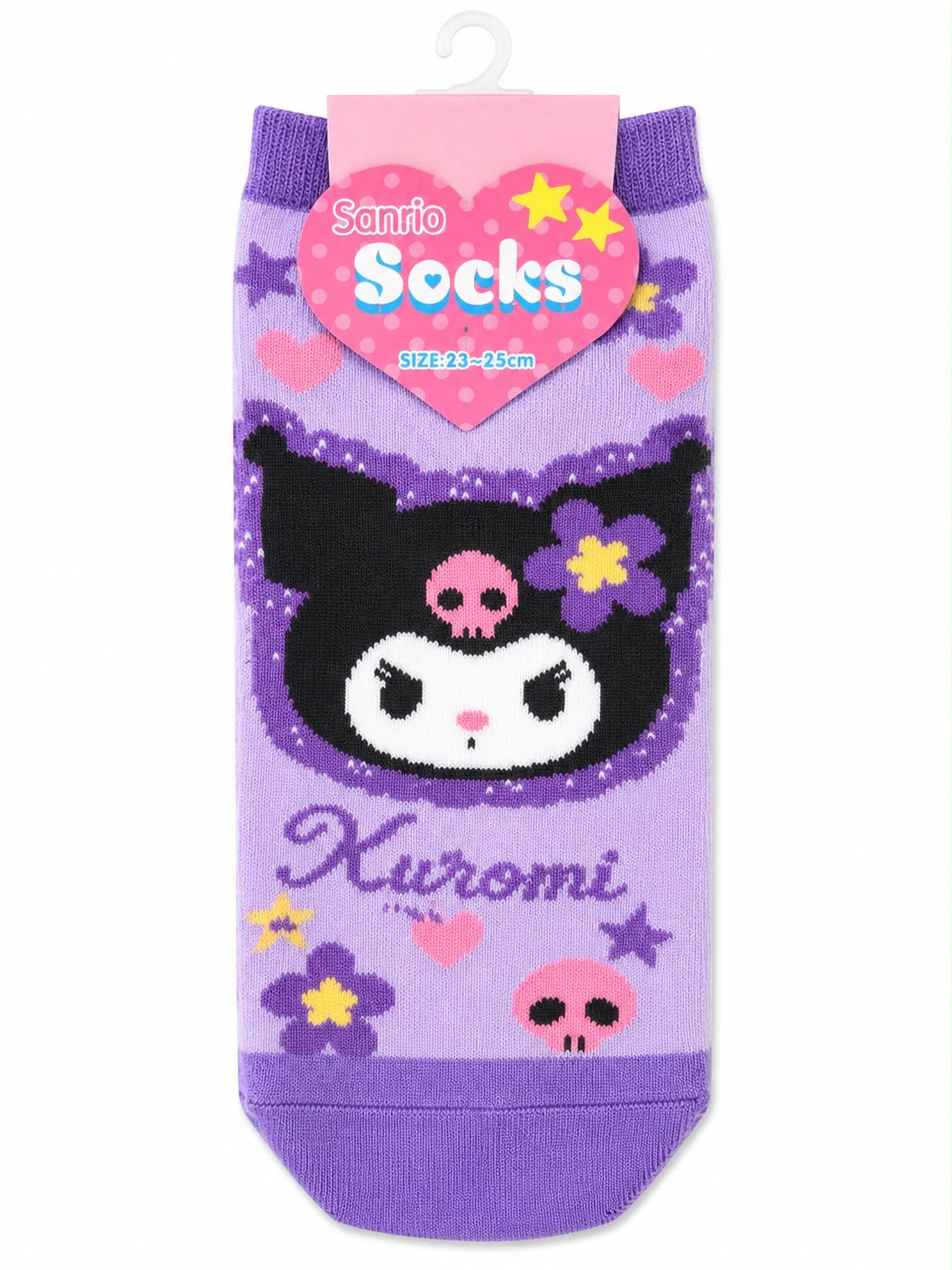 Kuromi Purple Flowers 23-25cm Sanrio Socks