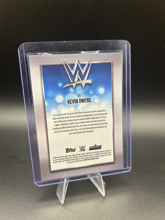 2026 WWE Topps Chrome Logofractor Kevin Owens /99 Green