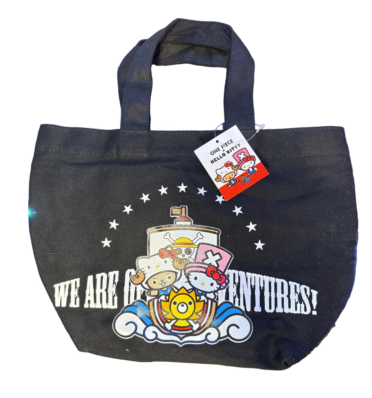 Hello Kitty x One Piece Black Mini Tote Bag Japanese Sanrio