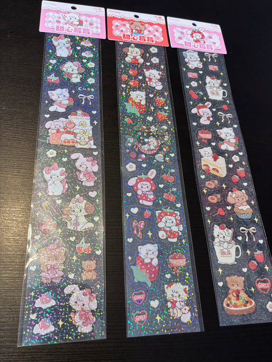 Mikko Long Glitter Stickers