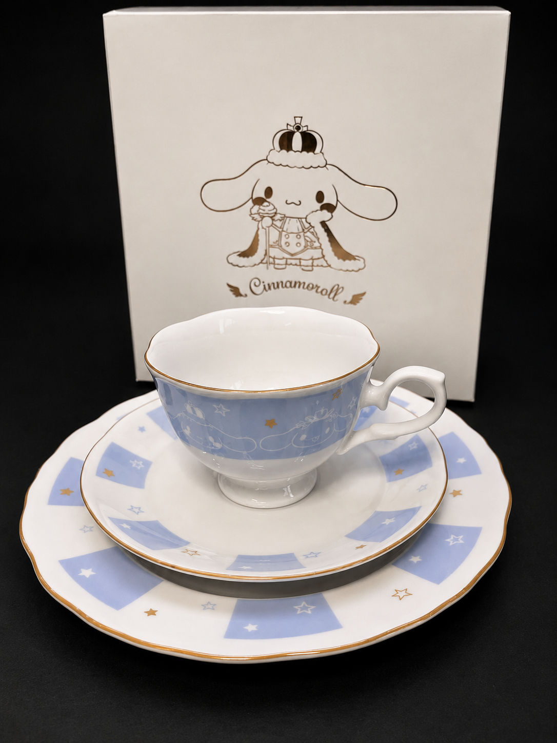 Cinnamoroll 3pc China Tea & Cake Plate Set Japanese Sanrio