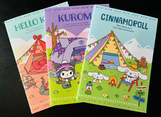 A5 Camping Colourful Page 32pg Notebook 148mm x 210mm