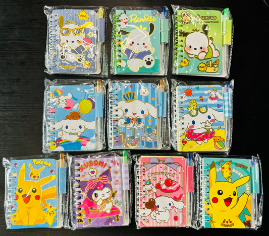 Small Lined Spiral Colourful Notebook 70mm x 115mm