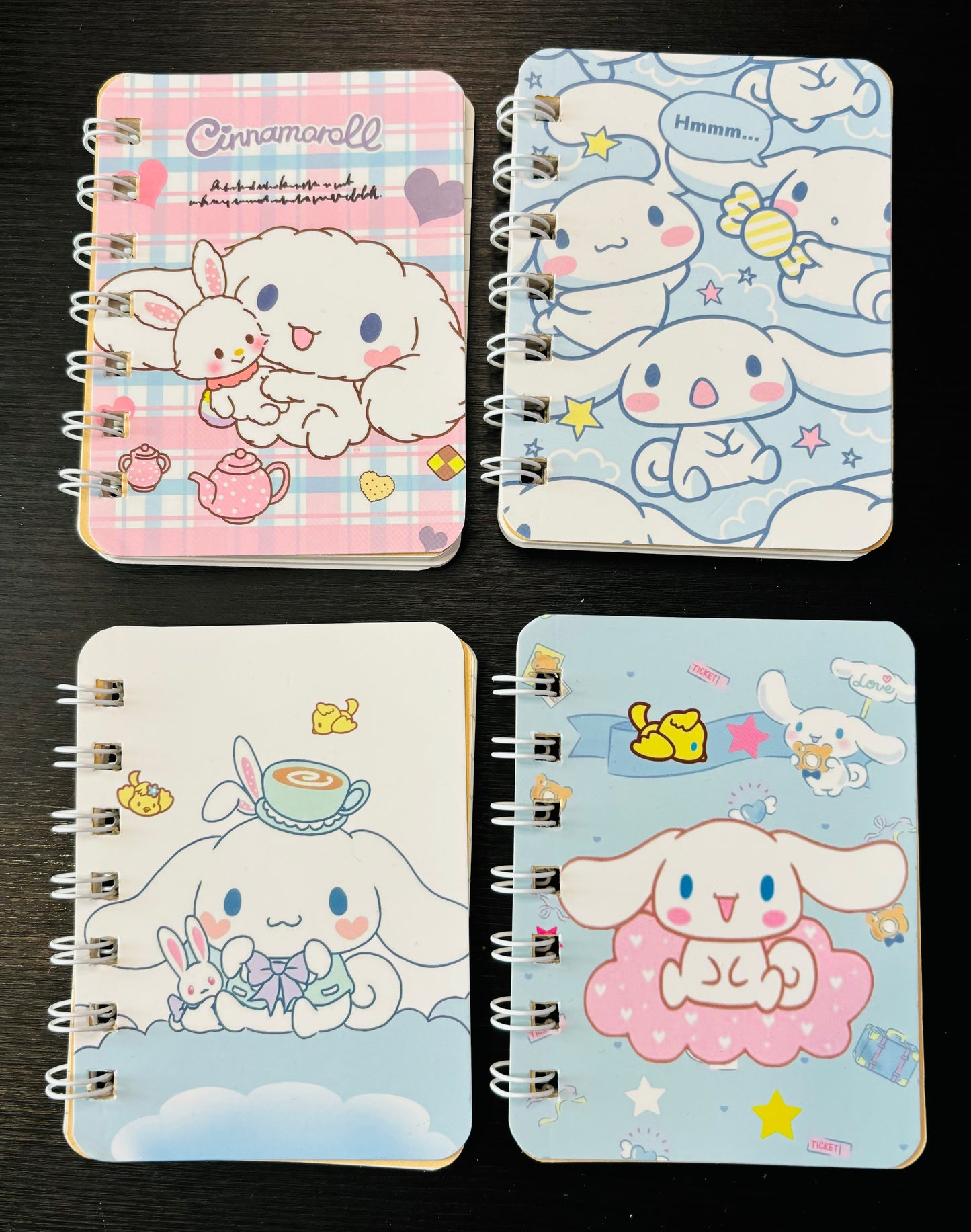 Small Lined Pocket Notebook - Spiral Bind - Cute Characters