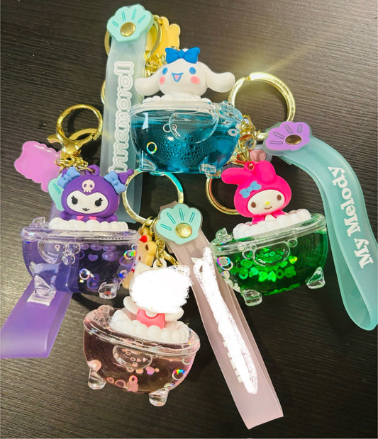 Liquid Bathtime Decorative Keychain Figure
