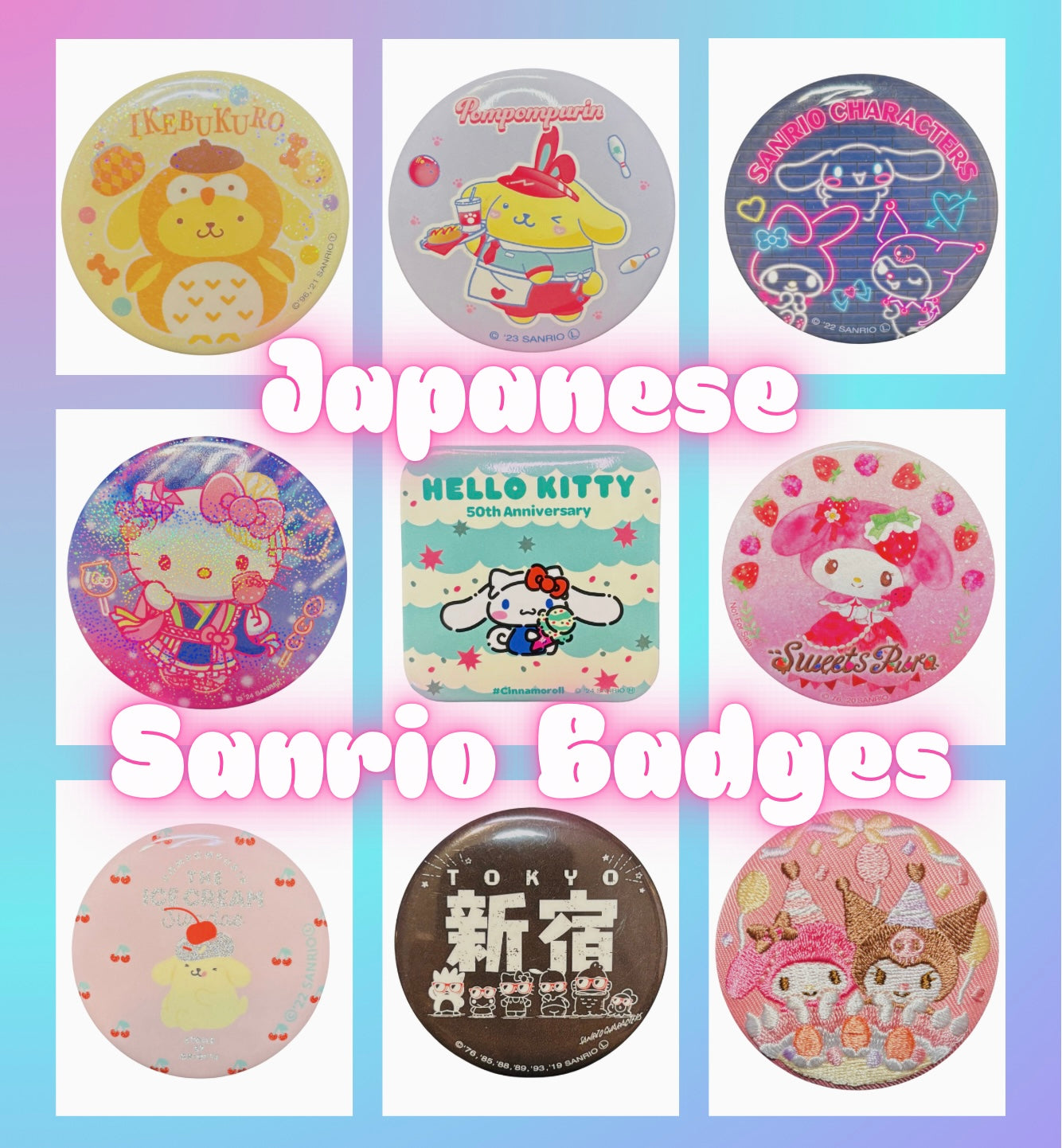 Japanese Sanrio Badges