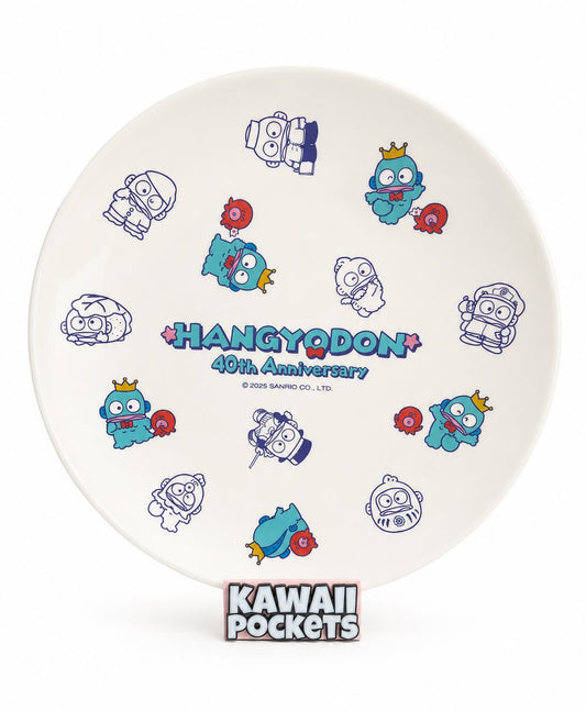 Hangyodon White Melamine Japanese Sanrio Dinner Plate