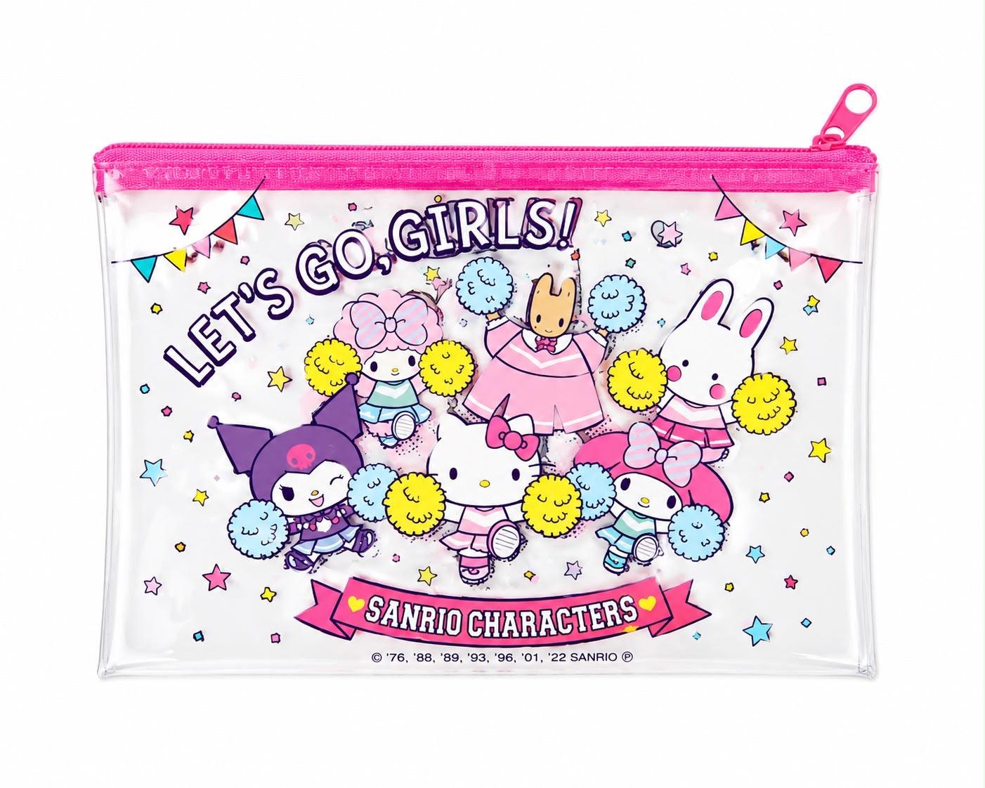 Sanrio Lads & Ladies PVC Clear Japanese Sanrio Zip Pouch