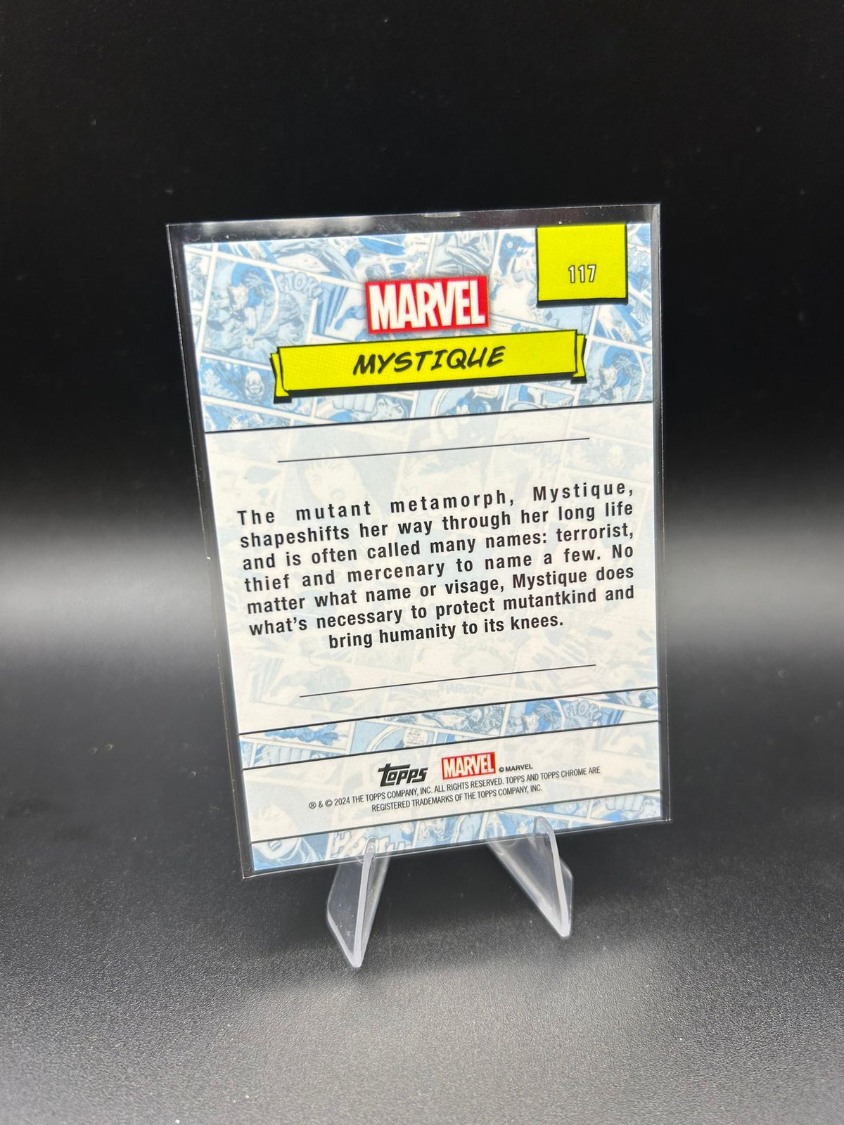 2024 Topps Chrome Marvel Mystique Sapphire Base
