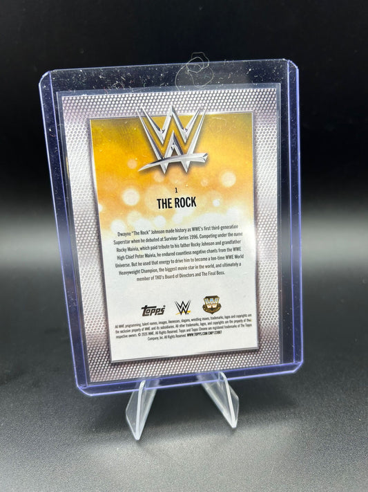 2026 WWE Topps Chrome Logofractor The Rock /99 Green