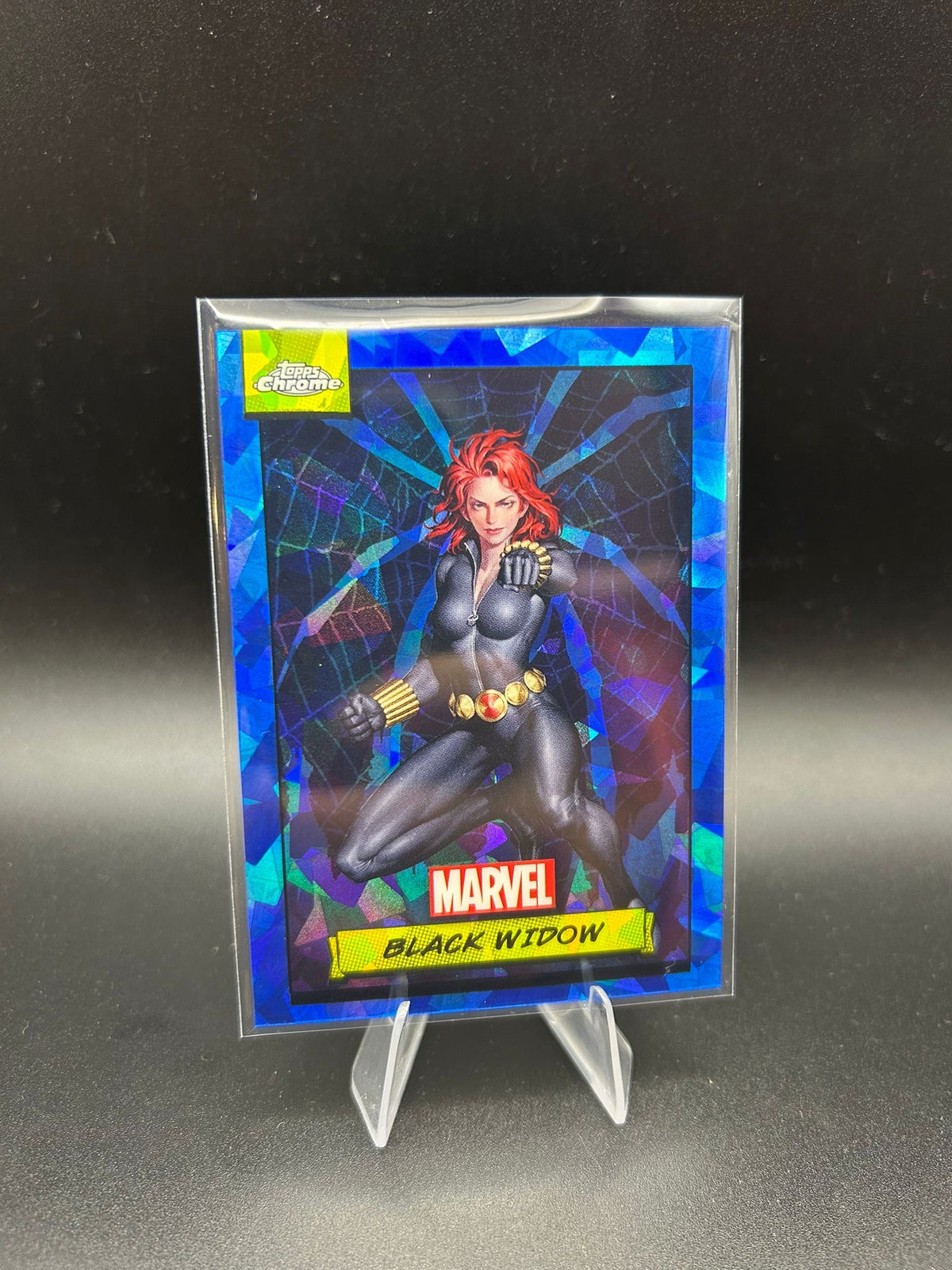 2024 Topps Chrome Marvel Black Widow Sapphire Base