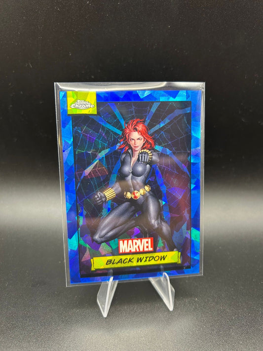 2024 Topps Chrome Marvel Black Widow Sapphire Base