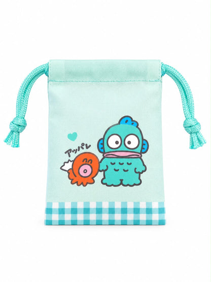 Hangyodon Blue Mini Japanese Sanrio Drawstring Pouch
