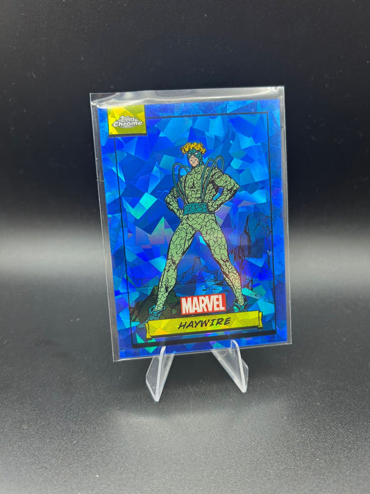 2024 Topps Chrome Marvel Haywire Sapphire Base