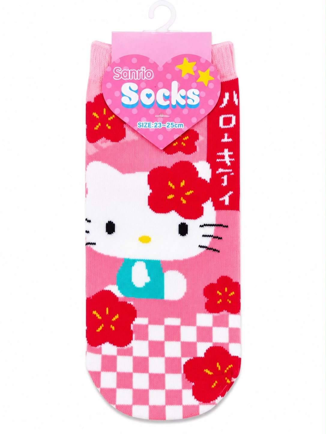 Hello Kitty Red Sakura 23-25cm Sanrio Socks