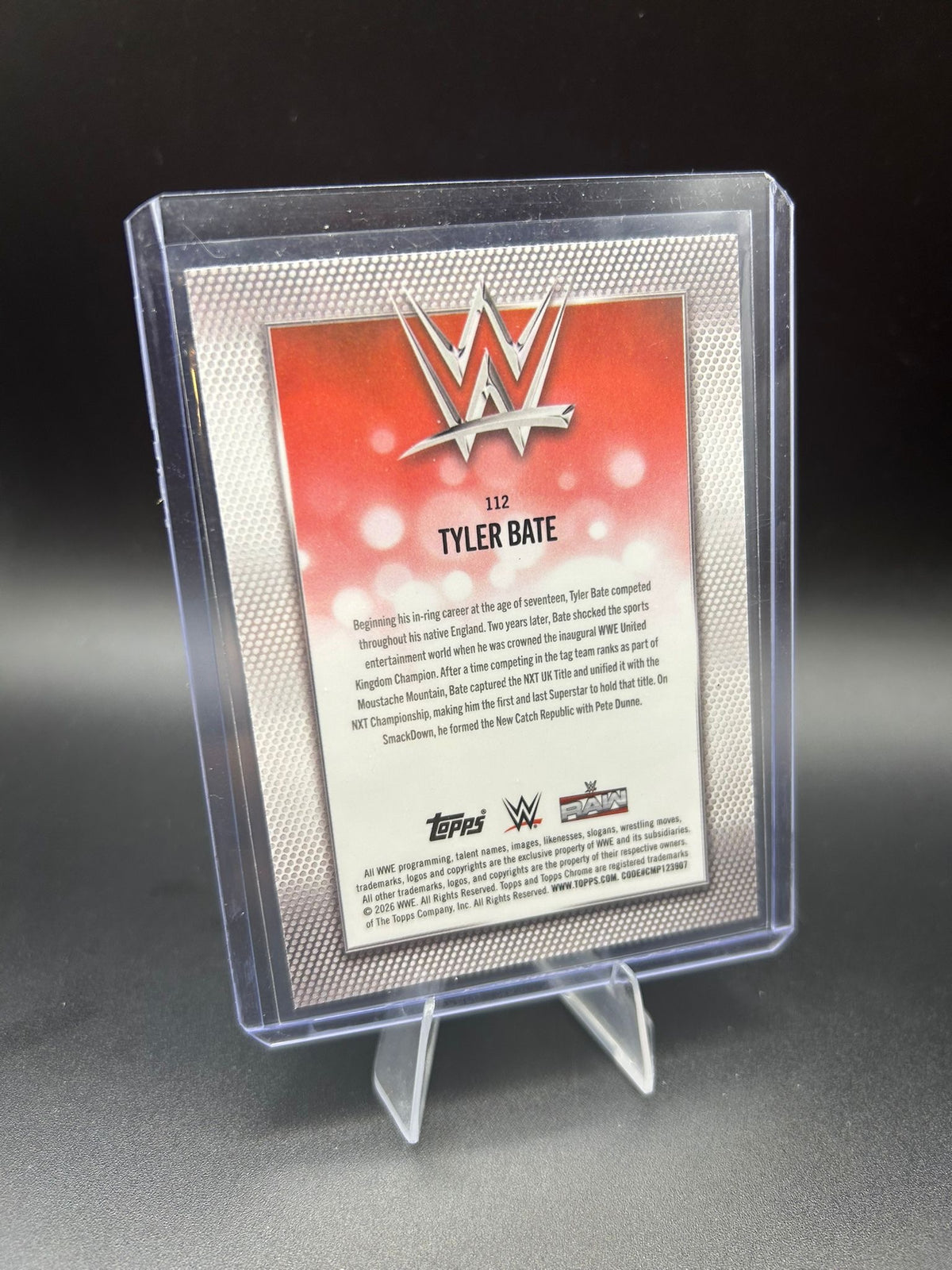 2026 WWE Topps Chrome Logofractor Tyler Bate /99 Green