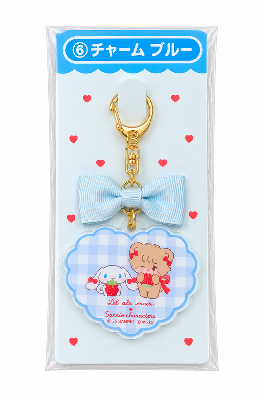 Blue Heart Mikko x Cinnamoroll Japanese Sanrio Fabric Keychain