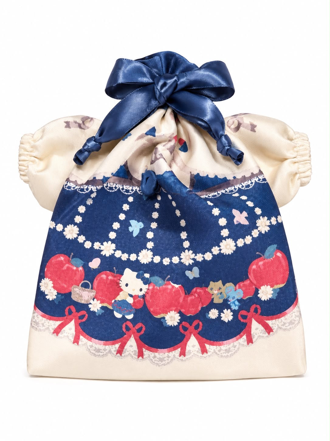 Hello Kitty Dress Mini Japanese Sanrio Drawstring Pouch
