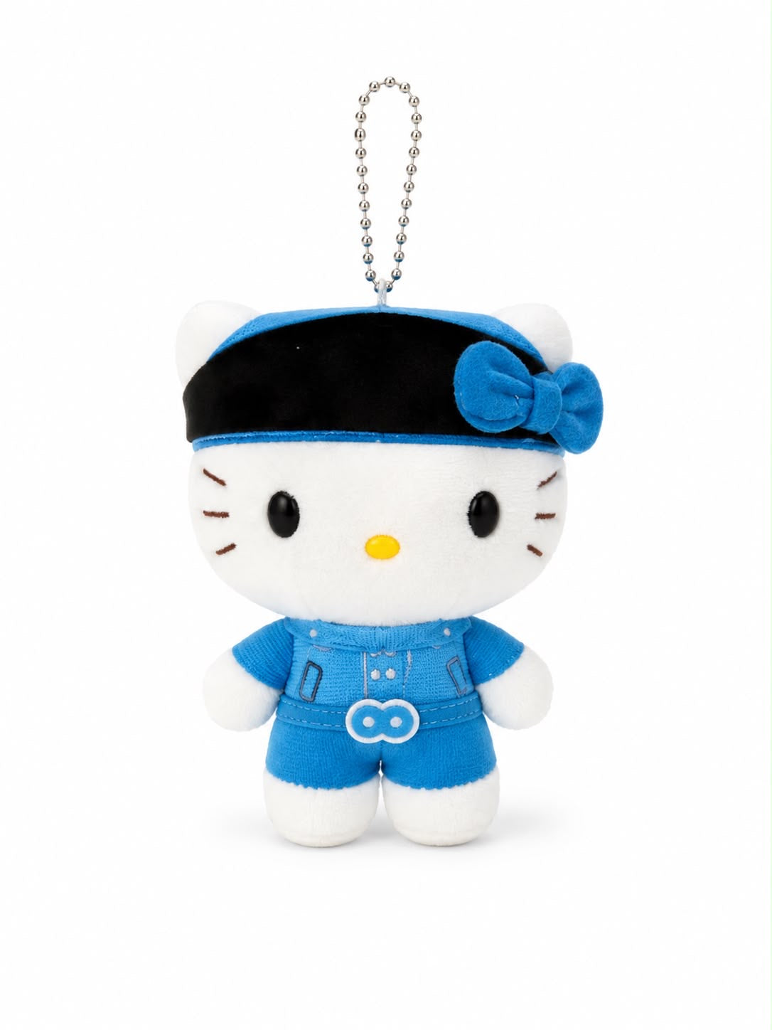 Hello Kitty Blue Ranger Japanese Sanrio Plush Keychain