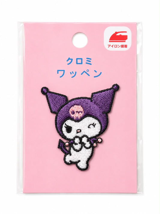 Kuromi Purple Embroidered Patch Japanese Sanrio