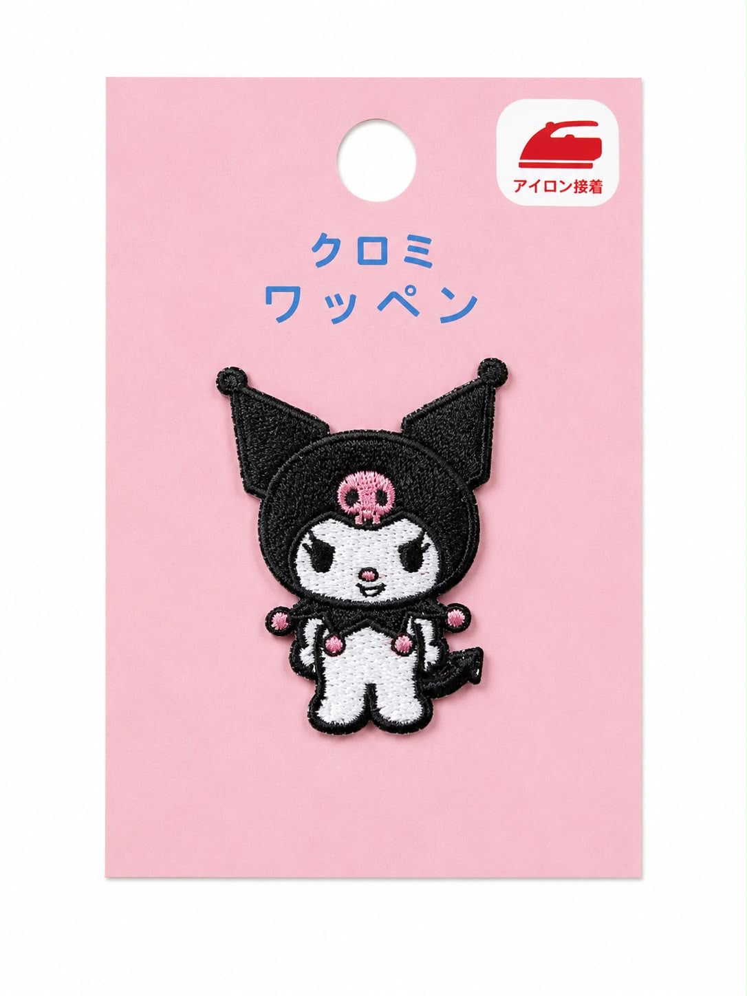 Kuromi Black Embroidered Patch Japanese Sanrio