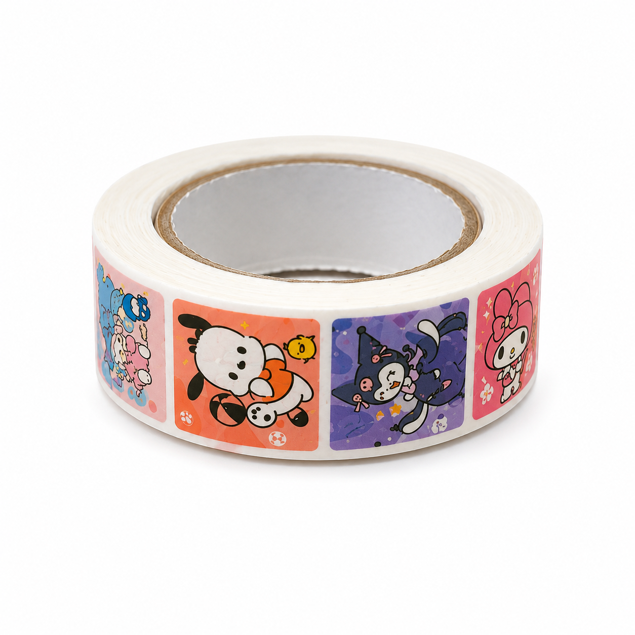 Sanrio Family Squares 500pc Colourful Sticker Reel