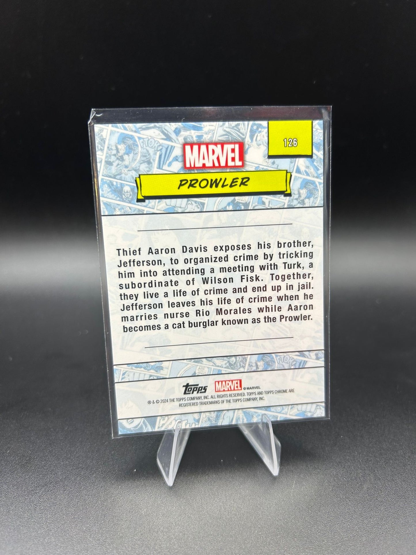 2024 Topps Chrome Marvel Prowler Sapphire Base