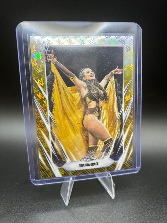 2026 WWE Topps Chrome Logofractor Arianna Grace /50 Gold