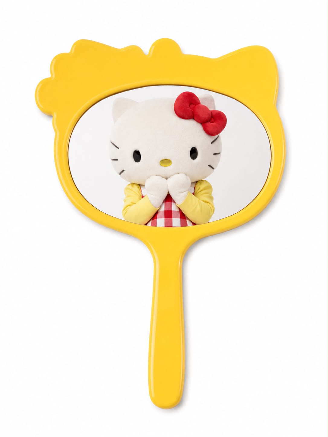 Hello Kitty Yellow Hawaii Japanese Sanrio Handheld Mirror