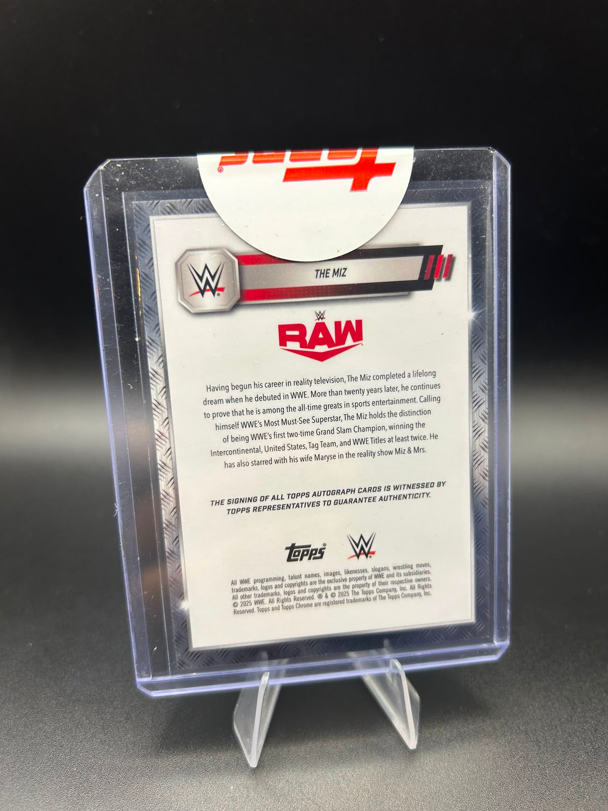 2025 Topps Chrome WWE The Miz Red Auto /5