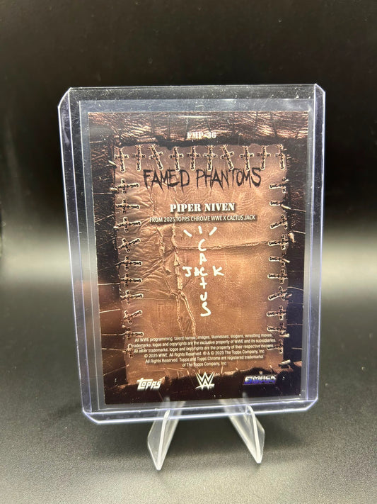 2025 WWE Topps Chrome Cactus Jack Piper Niven /50 Gold Famed Phantoms