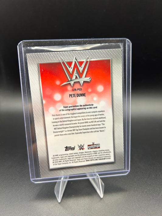 2026 WWE Topps Chrome Logofractor Pete Dunne Auto /25 Orange