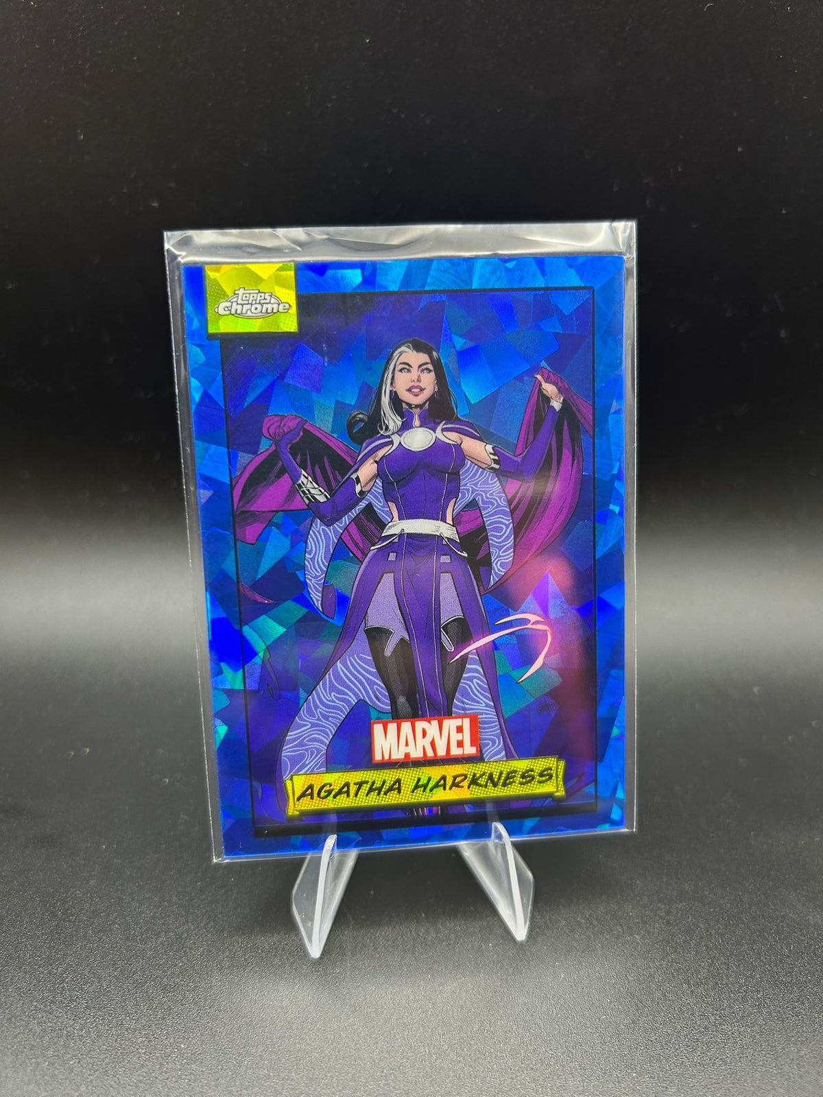 2024 Topps Chrome Marvel Agatha Harkness Sapphire Base
