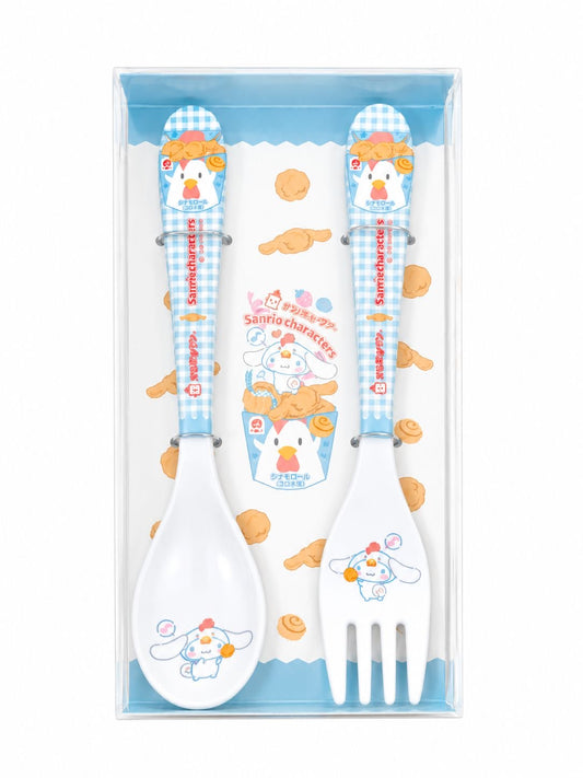 Cinnamoroll Chicken Nugget Melamine Fork & Spoon Japanese Sanrio Set