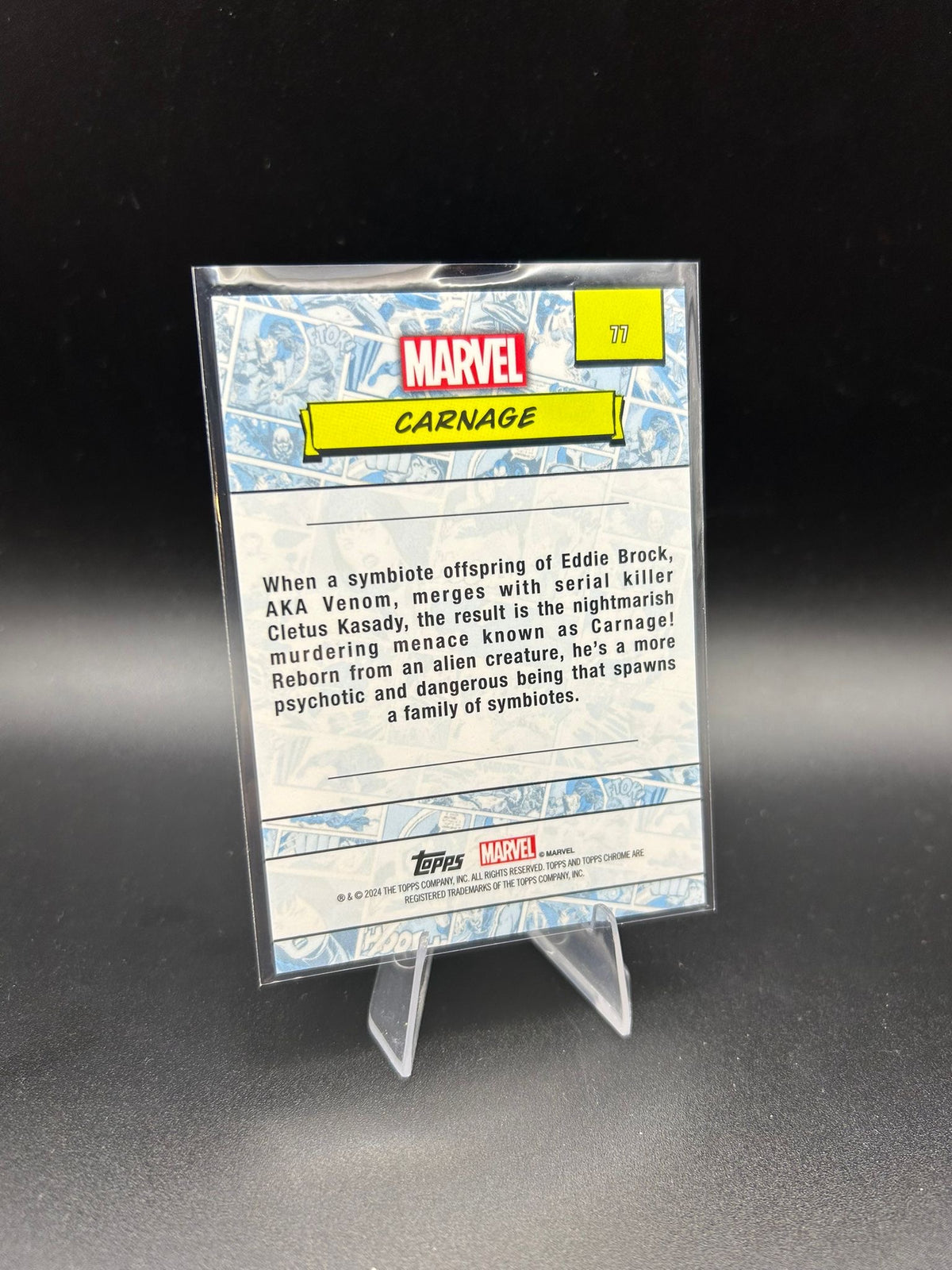 2024 Topps Chrome Marvel Carnage Sapphire Base