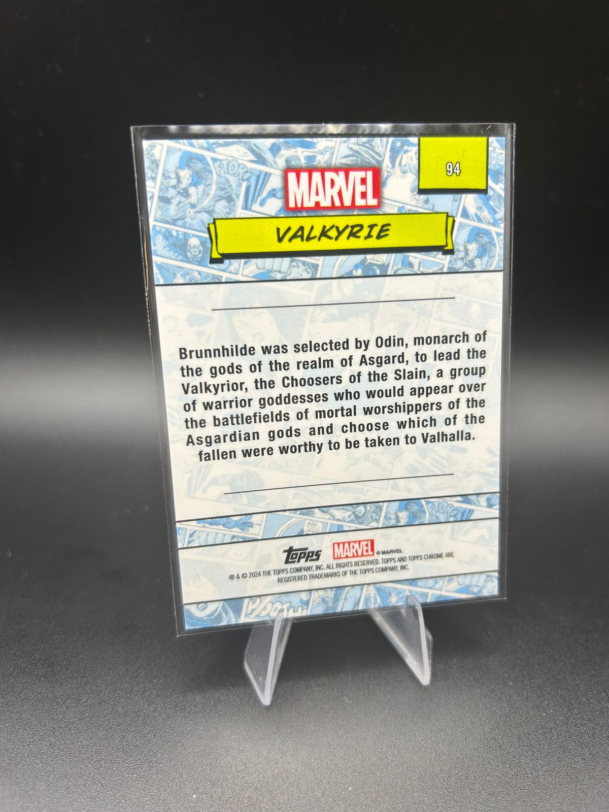 2024 Topps Chrome Marvel Valkyrie Sapphire Base