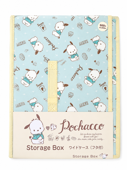 Large Pochacco Folding Canvas Japanese Sanrio Storage Box